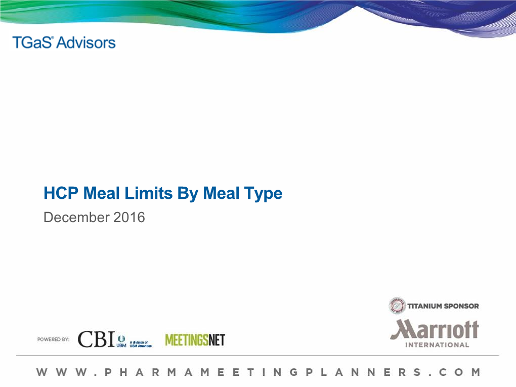 HCP Meal Limits for Lunch