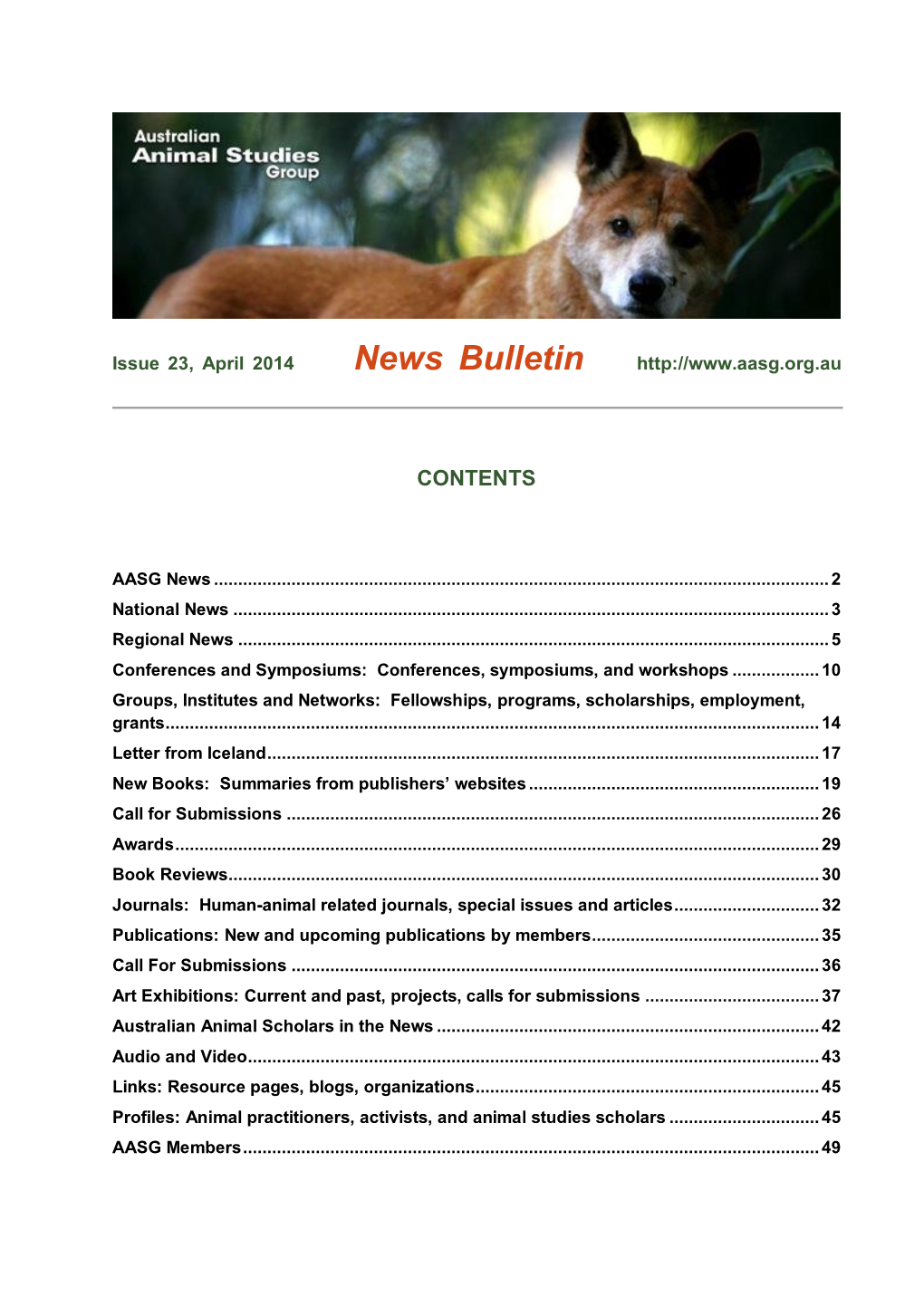 AASG Bulletin April 2014