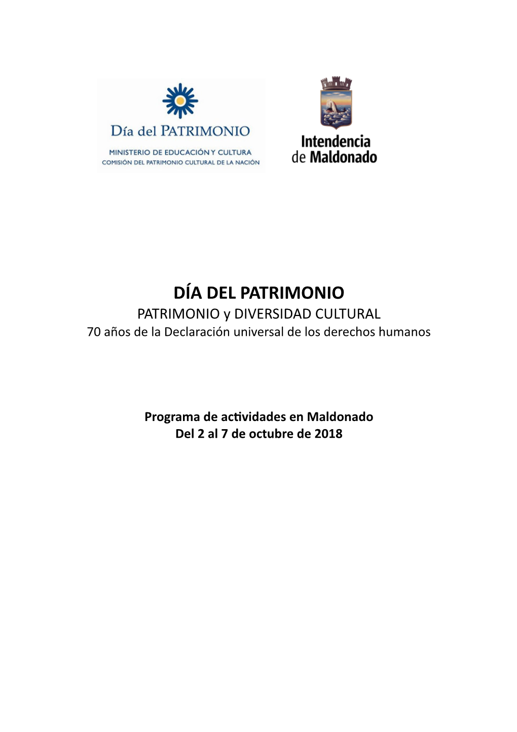 DÍA DEL PATRIMONIO PATRIMONIO Y DIVERSIDAD CULTURAL 70 Años De La Declaración Universal De Los Derechos Humanos