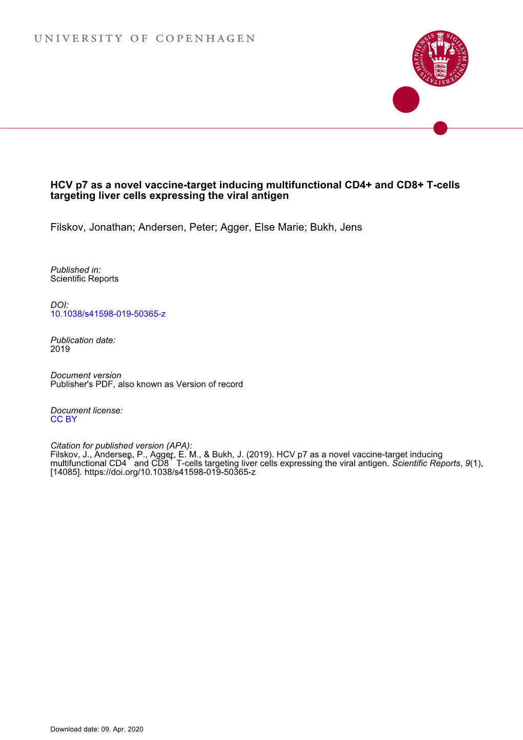 HCV P7 As a Novel Vaccine-Target Inducing Multifunctional CD4+ and CD8+ T-Cells Targeting Liver Cells Expressing the Viral Antigen