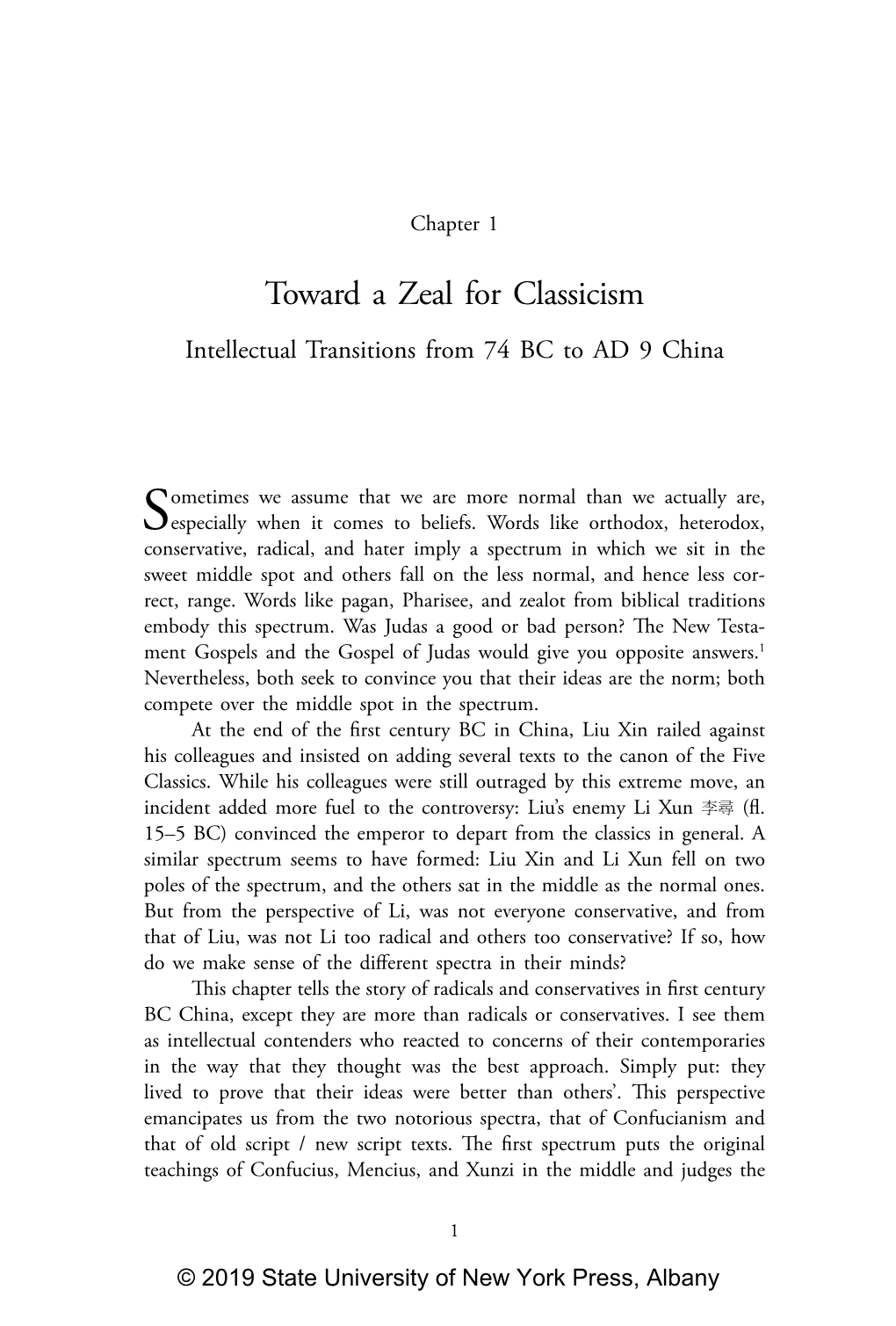 Toward a Zeal for Classicism Intellectual Transitions from 74 BC to AD 9 China