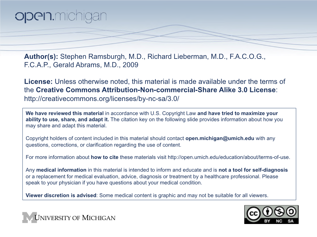 Stephen Ramsburgh, MD, Richard Lieberman, MD