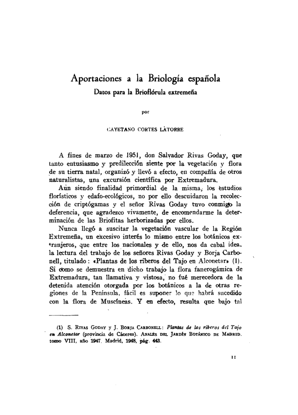 Aportaciones a La Briología Española Datos Para La