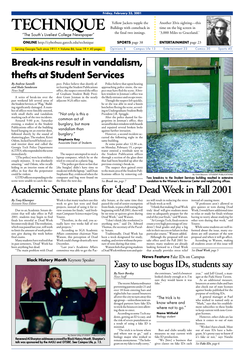 TECHNIQUE Bulldogs with Comeback in Time on the Big Screen in “The South’S Liveliest College Newspaper” the Final Two Innings