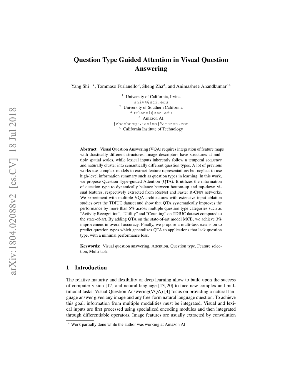 Arxiv:1804.02088V2 [Cs.CV] 18 Jul 2018