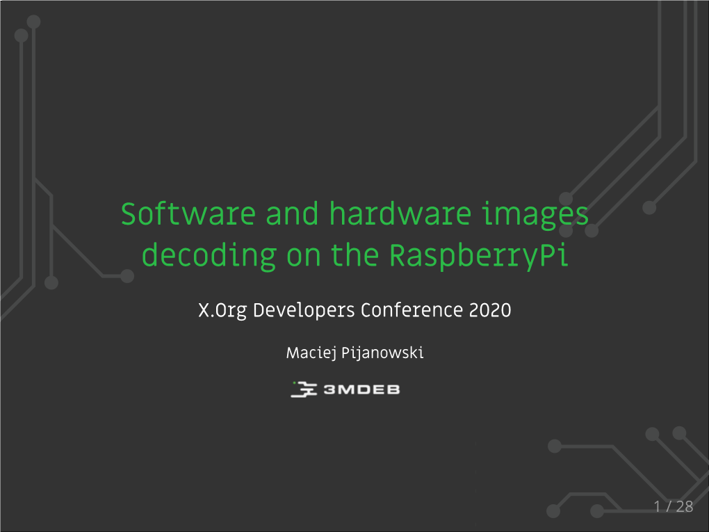Software and Hardware Images Decoding on the Raspberrypi.Pdf