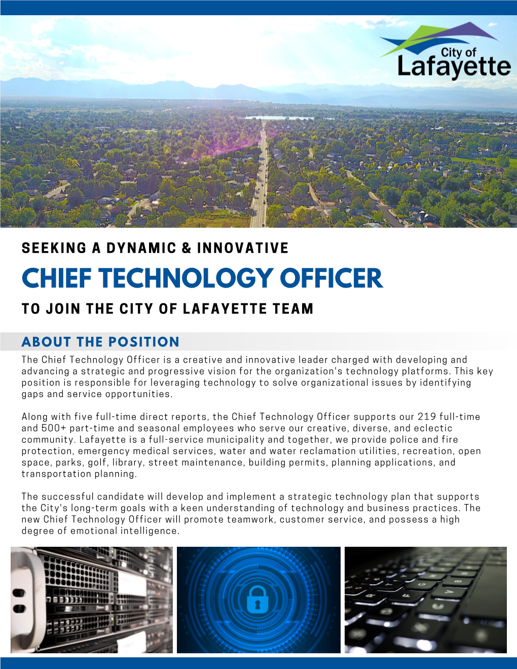 Chief Technology Officer to Join the City of Lafayette Team
