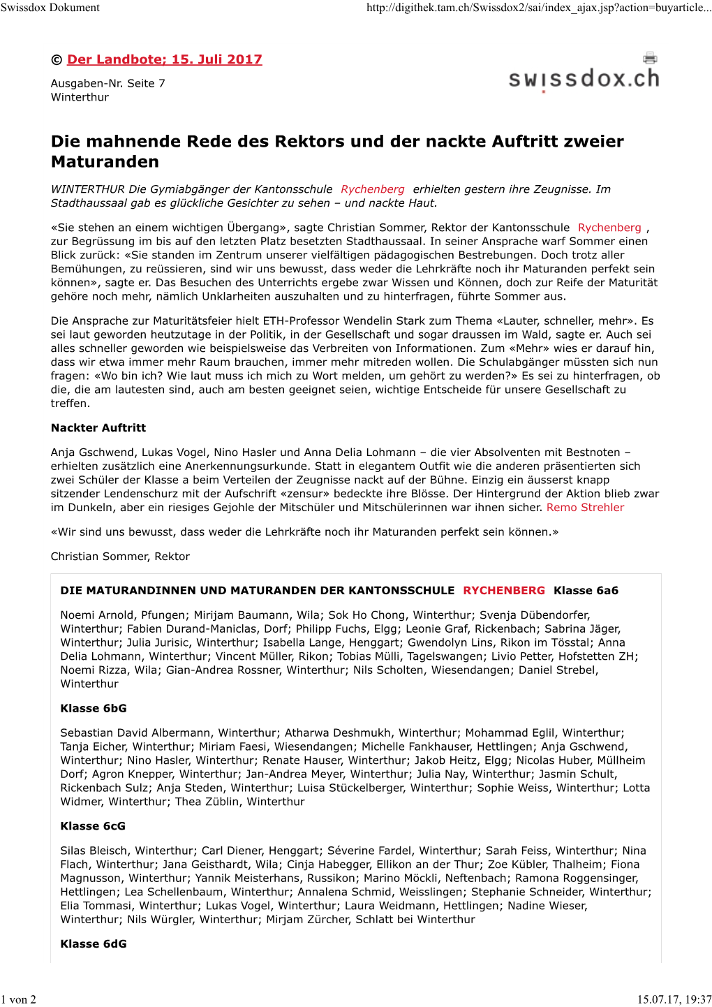 Swissdox Dokument