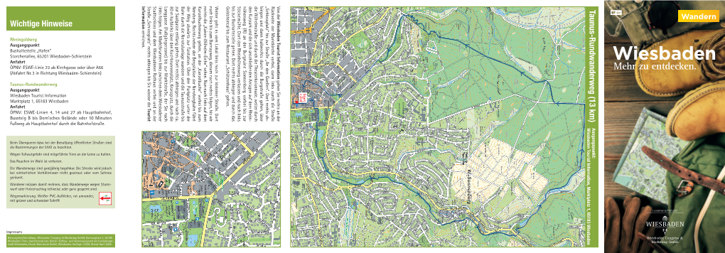 Wichtige Hinweise Taunus-Rundwanderweg (13