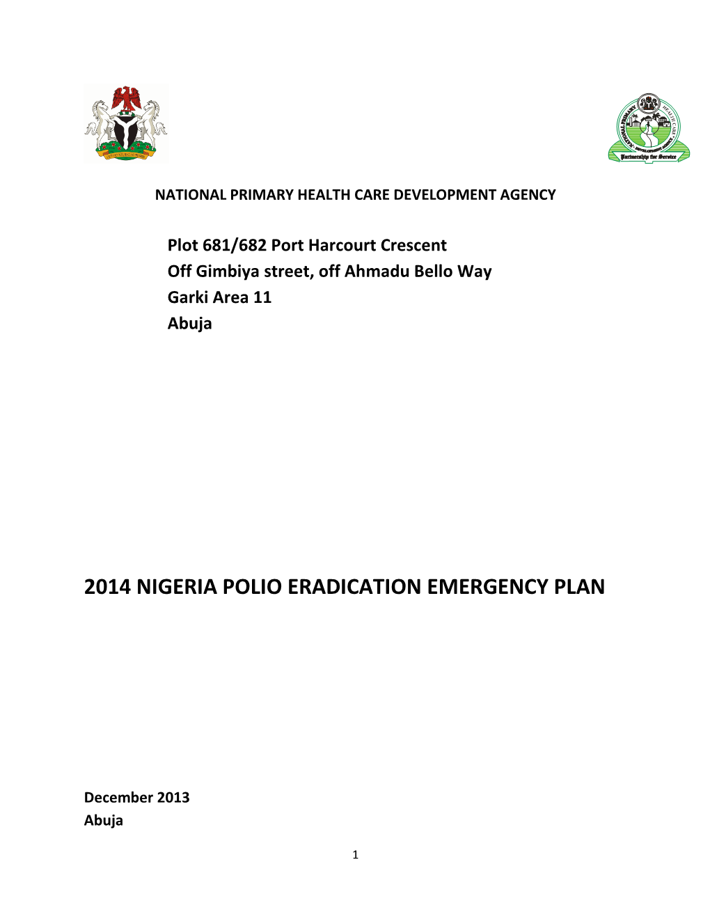 2014 Nigeria Polio Eradication Emergency Plan
