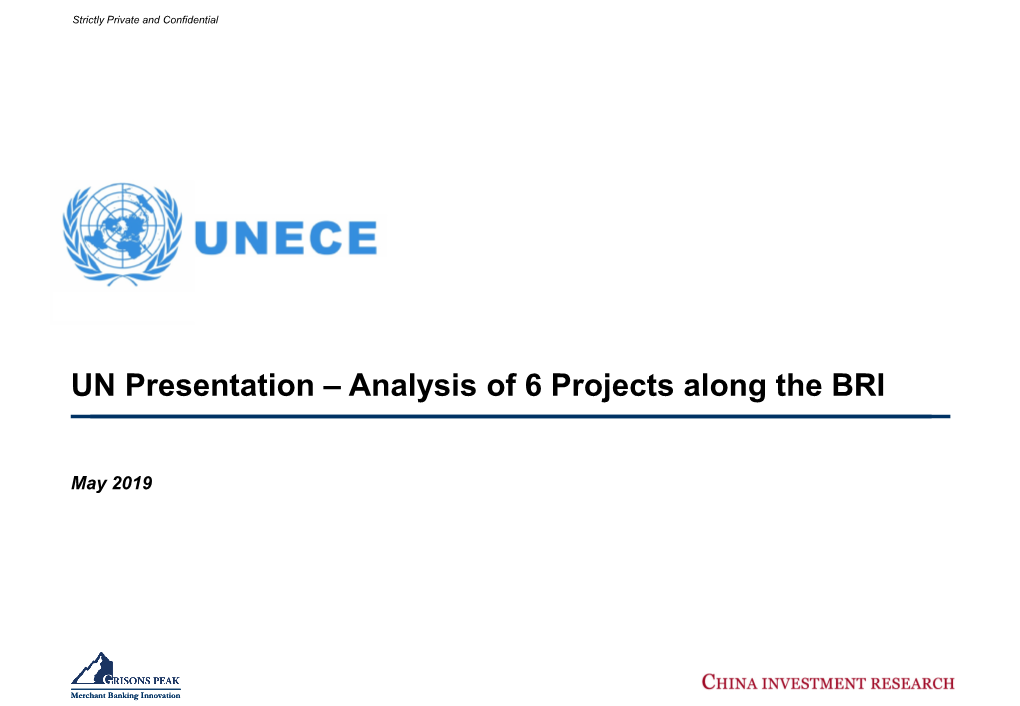 UN Presentation – Analysis of 6 Projects Along the BRI