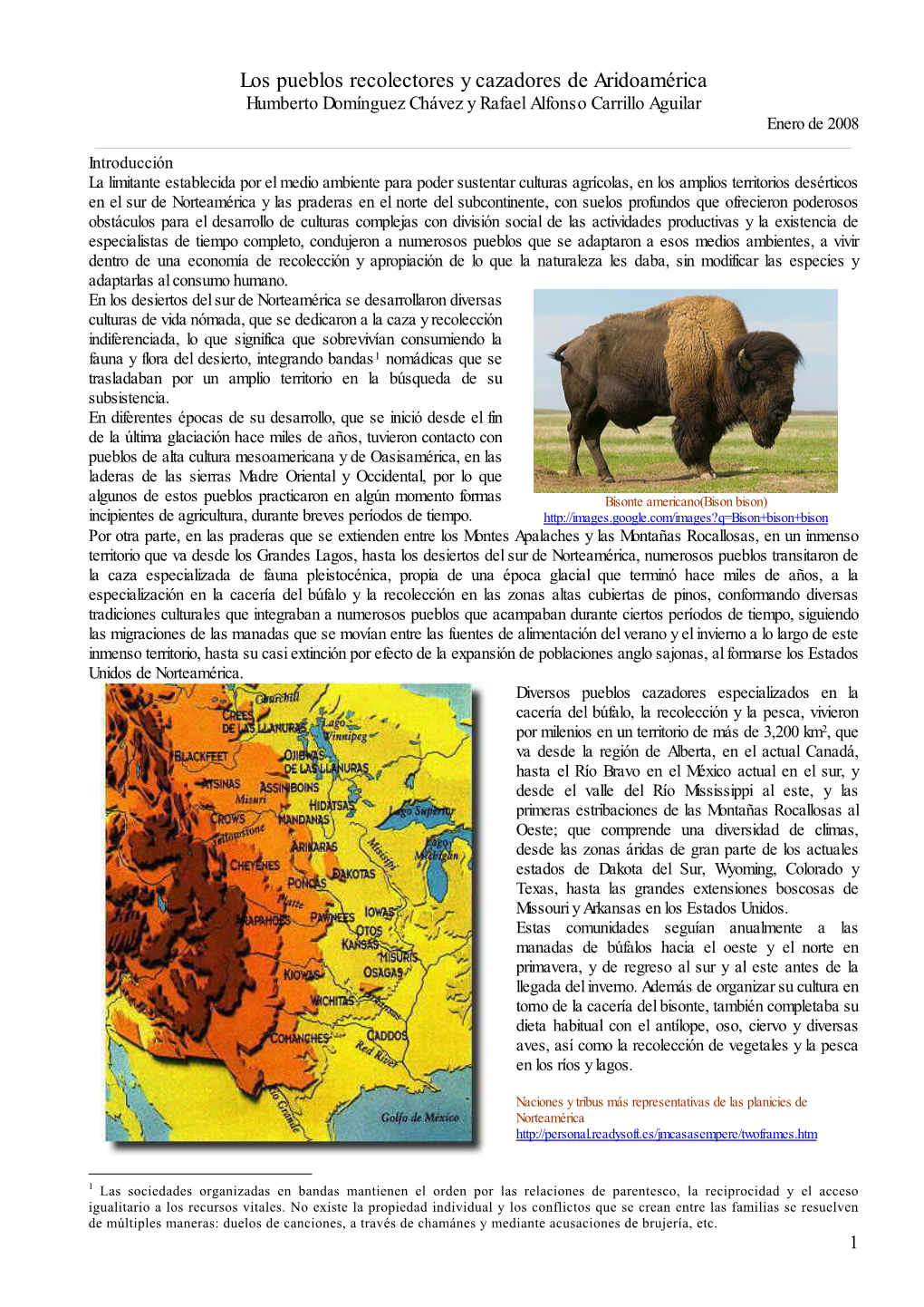 Los Pueblos Recolectores Y Cazadores De Aridoamérica Humberto Domínguez Chávez Y Rafael Alfonso Carrillo Aguilar Enero De 2008