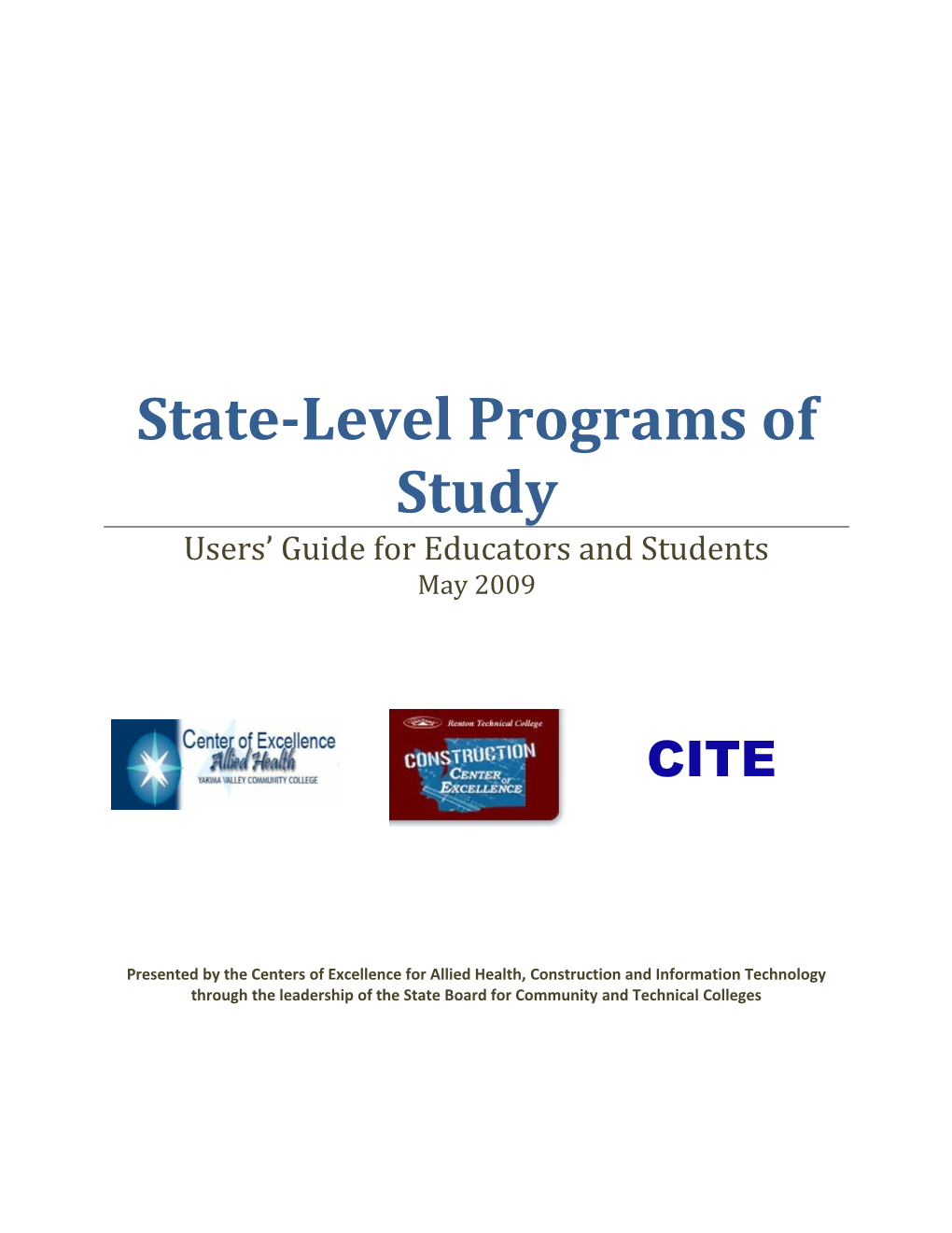 State-Level Programs of Study