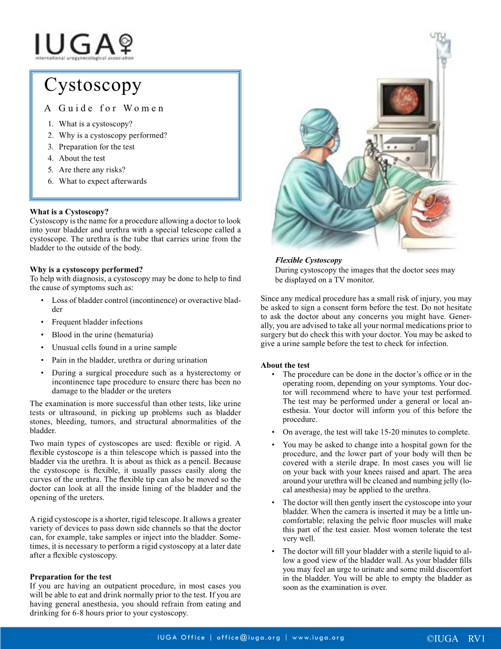 Cystoscopy a Guide for Women 1