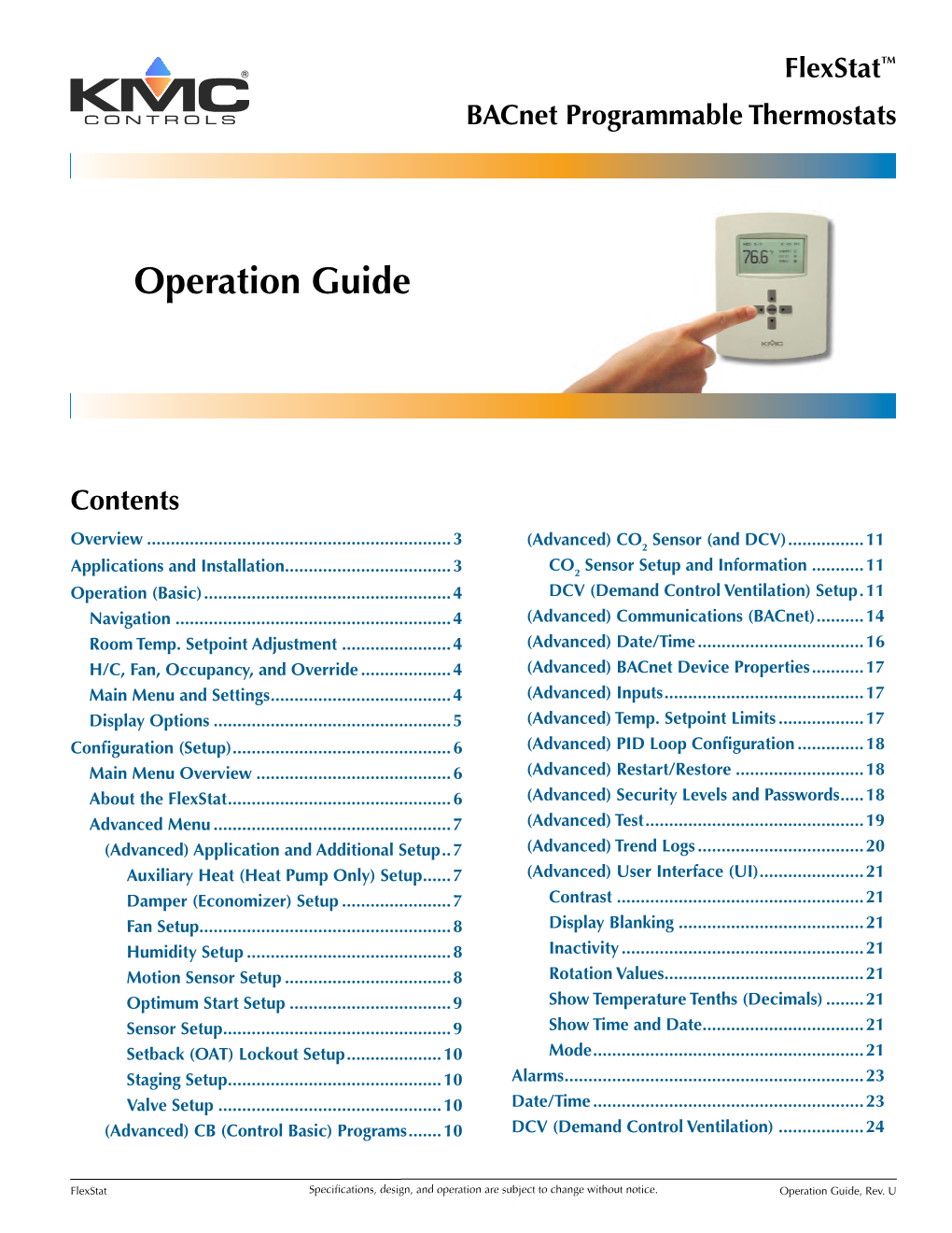 OPERATION GUIDE for Flexstat