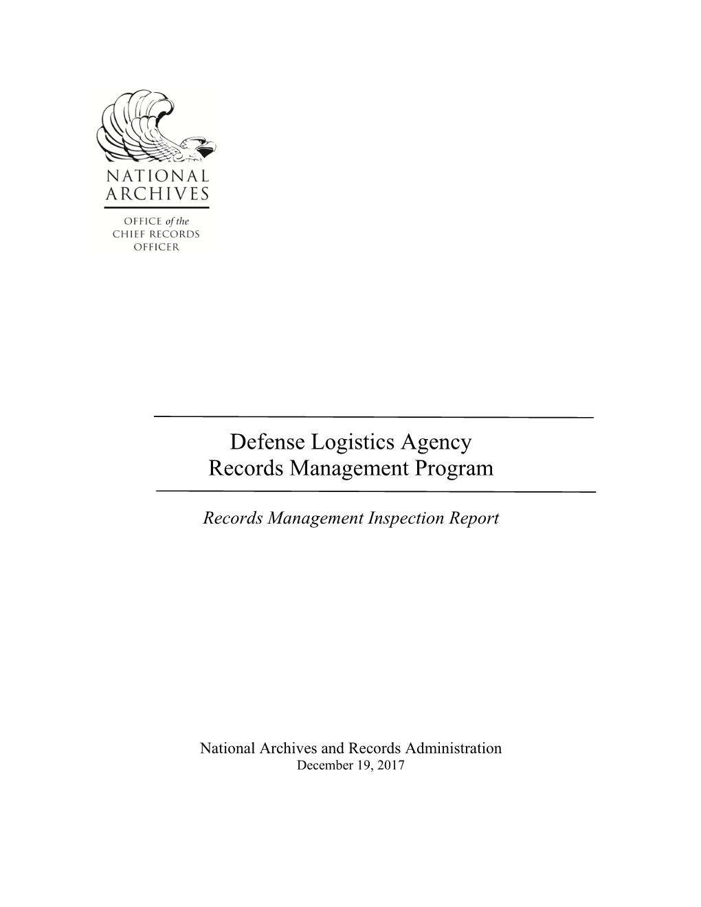 Defense Logistics Agency RM Inspection