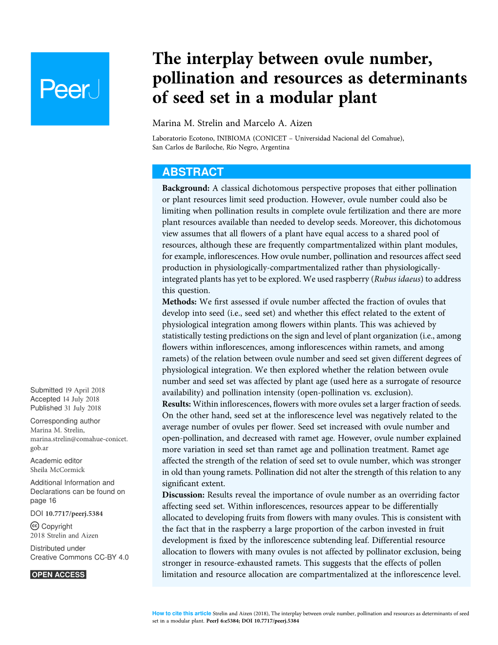 The Interplay Between Ovule Number, Pollination and Resources As Determinants of Seed Set in a Modular Plant