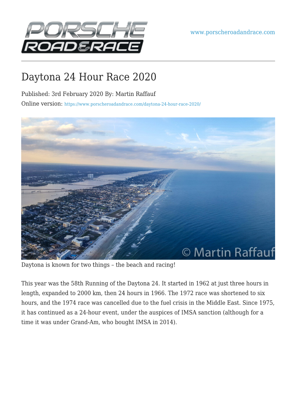 Daytona 24 Hour Race 2020