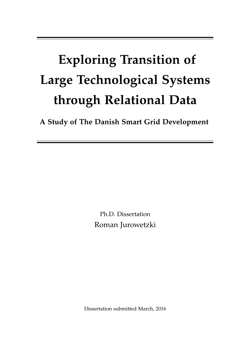 Exploring Transition of Large Technological Systems Through Relational Data
