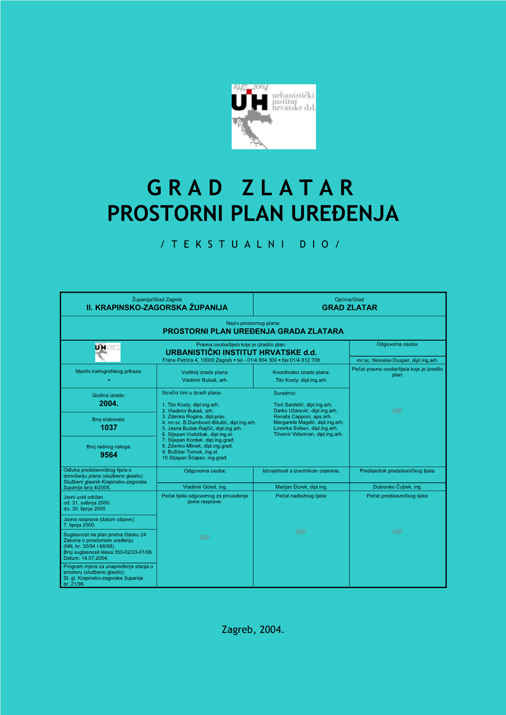 Grad Zlatar Prostorni Plan Uređenja