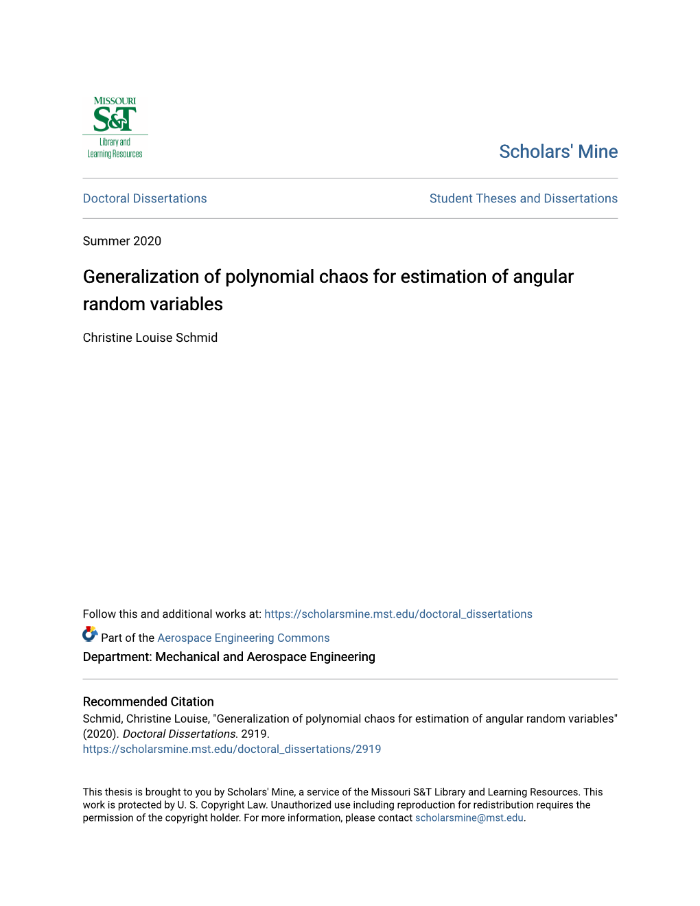 Generalization of Polynomial Chaos for Estimation of Angular Random Variables