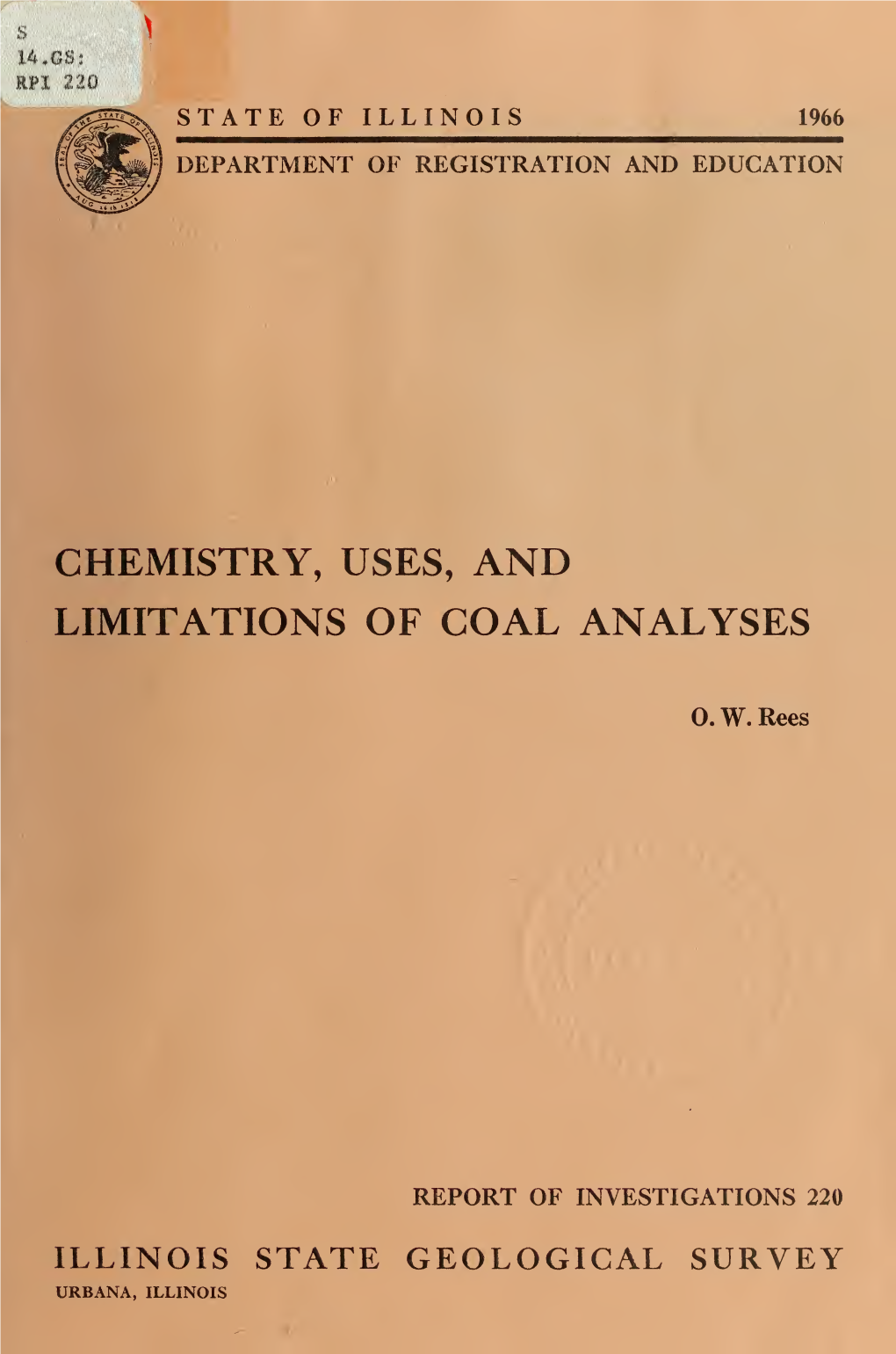 Chemistry, Uses, and Limitations of Coal Analyses