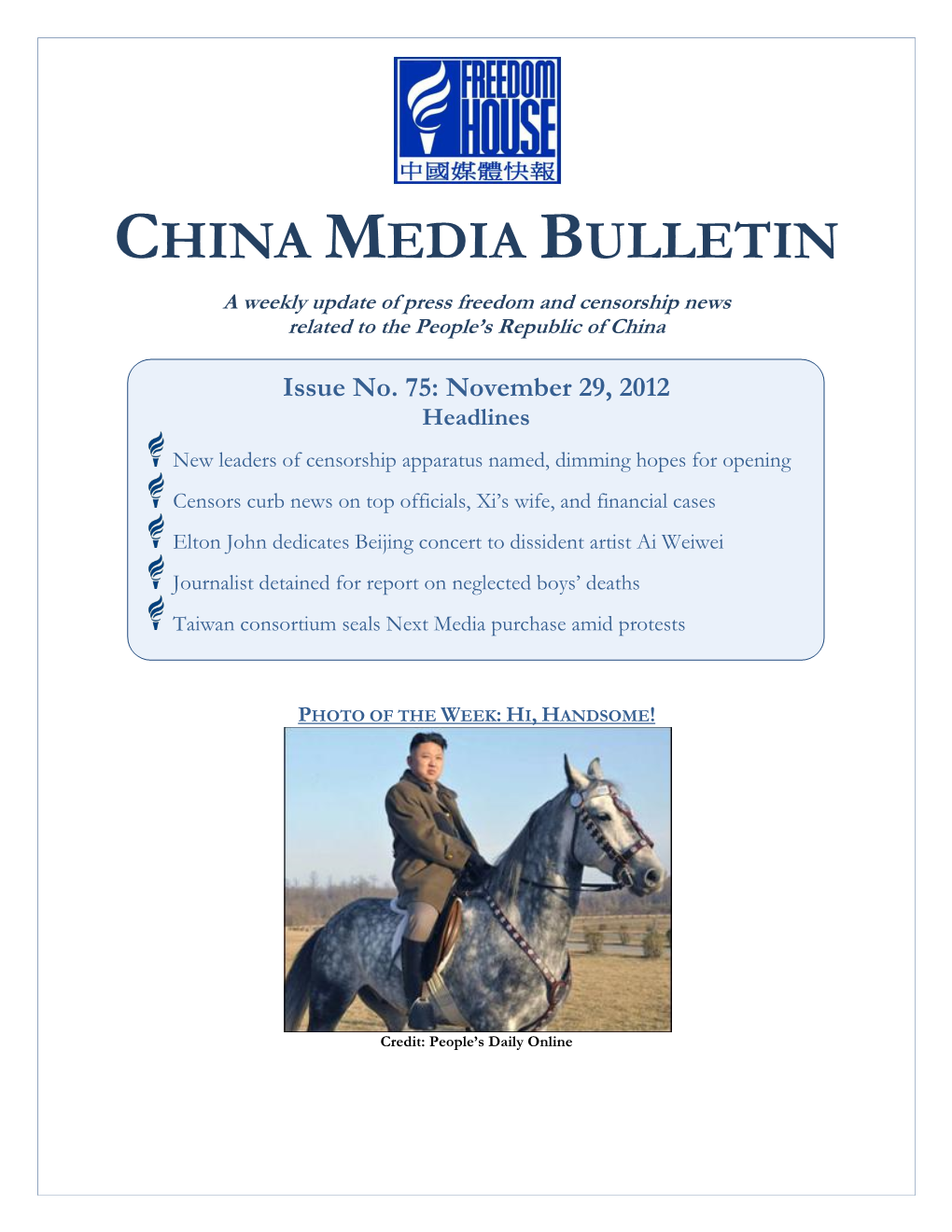 China Media Bulletin