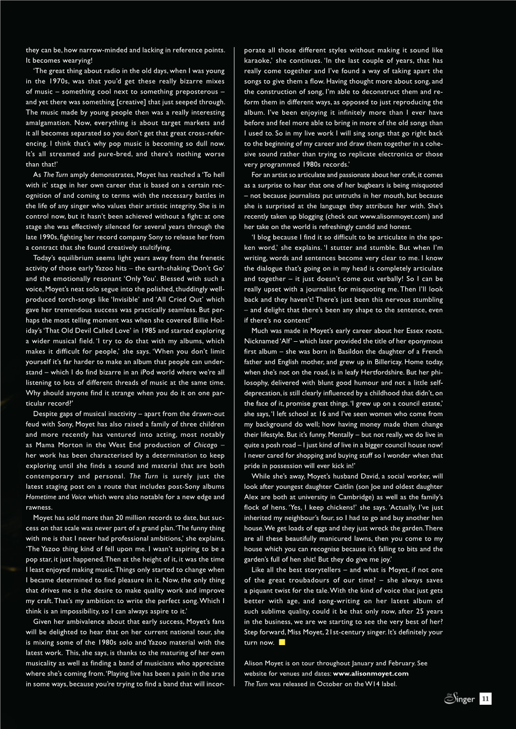 Singer 08 Feb Mar Alison Moyet.Indd 5 24/01/2008 10:36:02