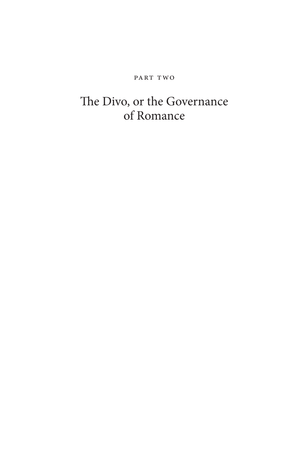 The Divo, Or the Governance of Romance