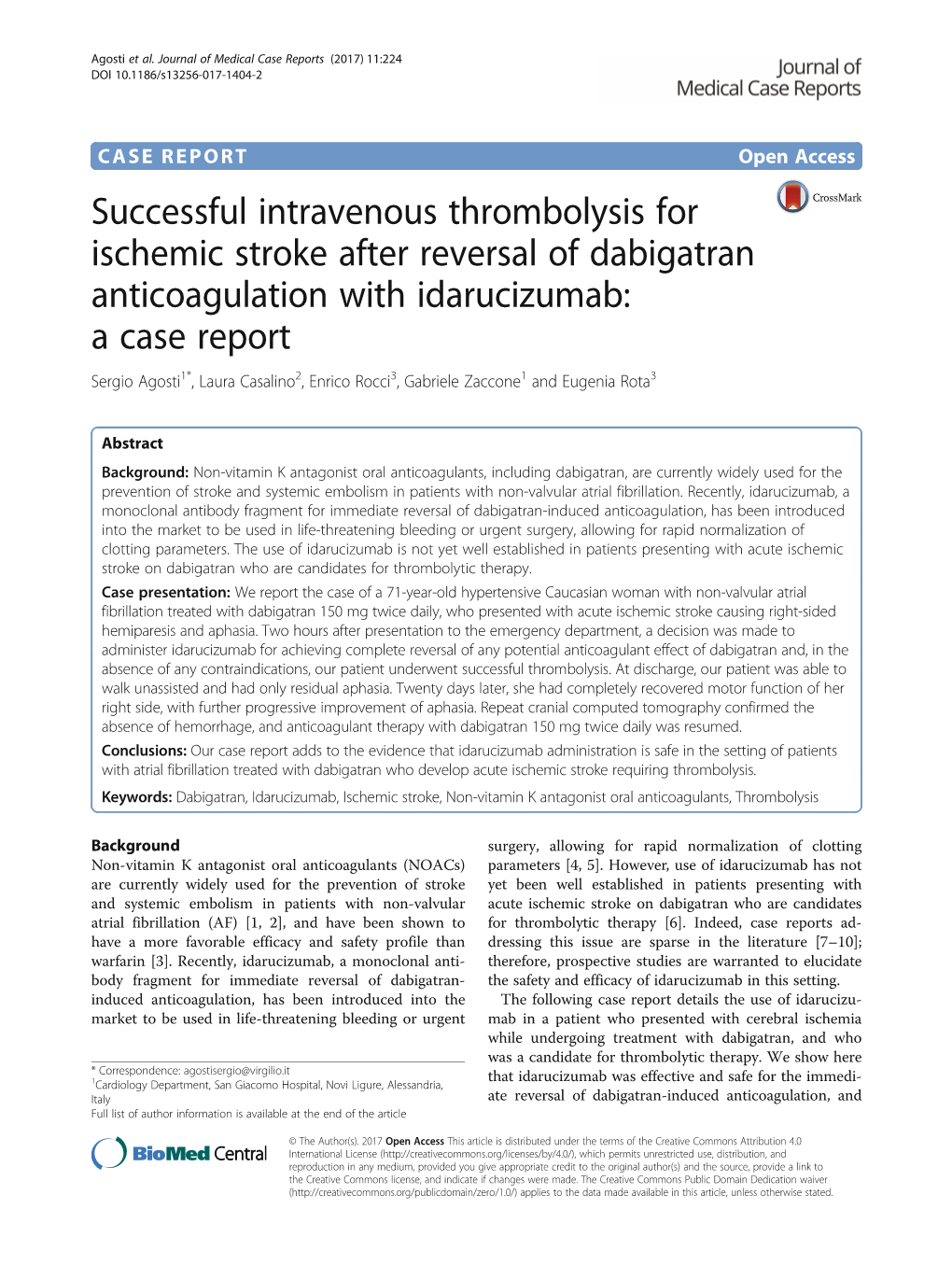 Successful Intravenous Thrombolysis