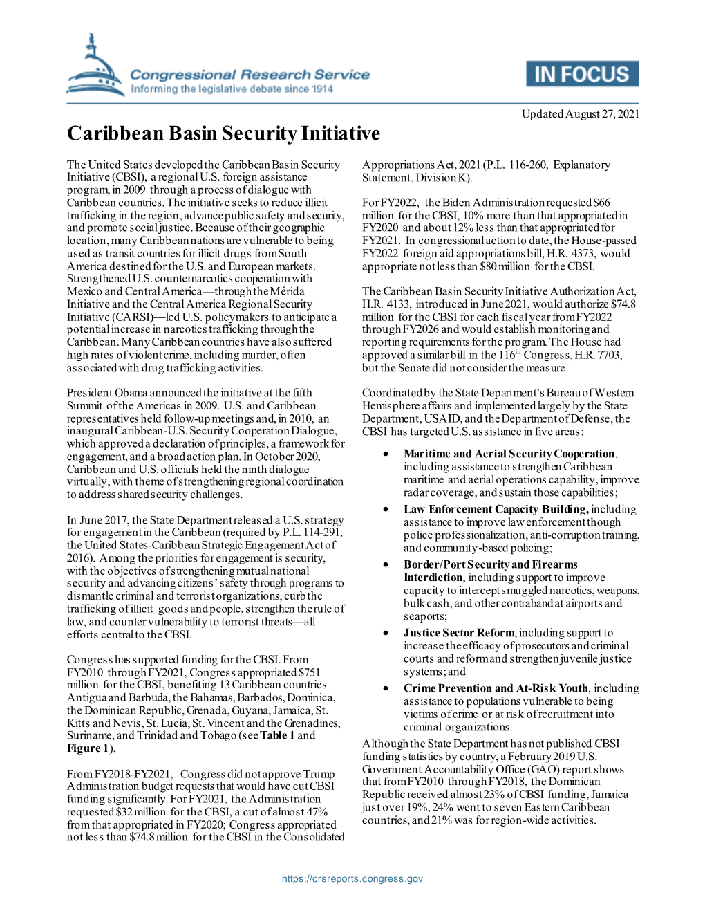 Caribbean Basin Security Initiative