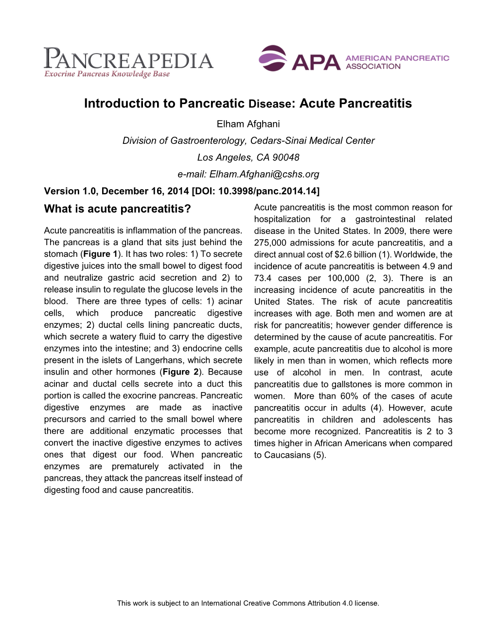 Acute Pancreatitis