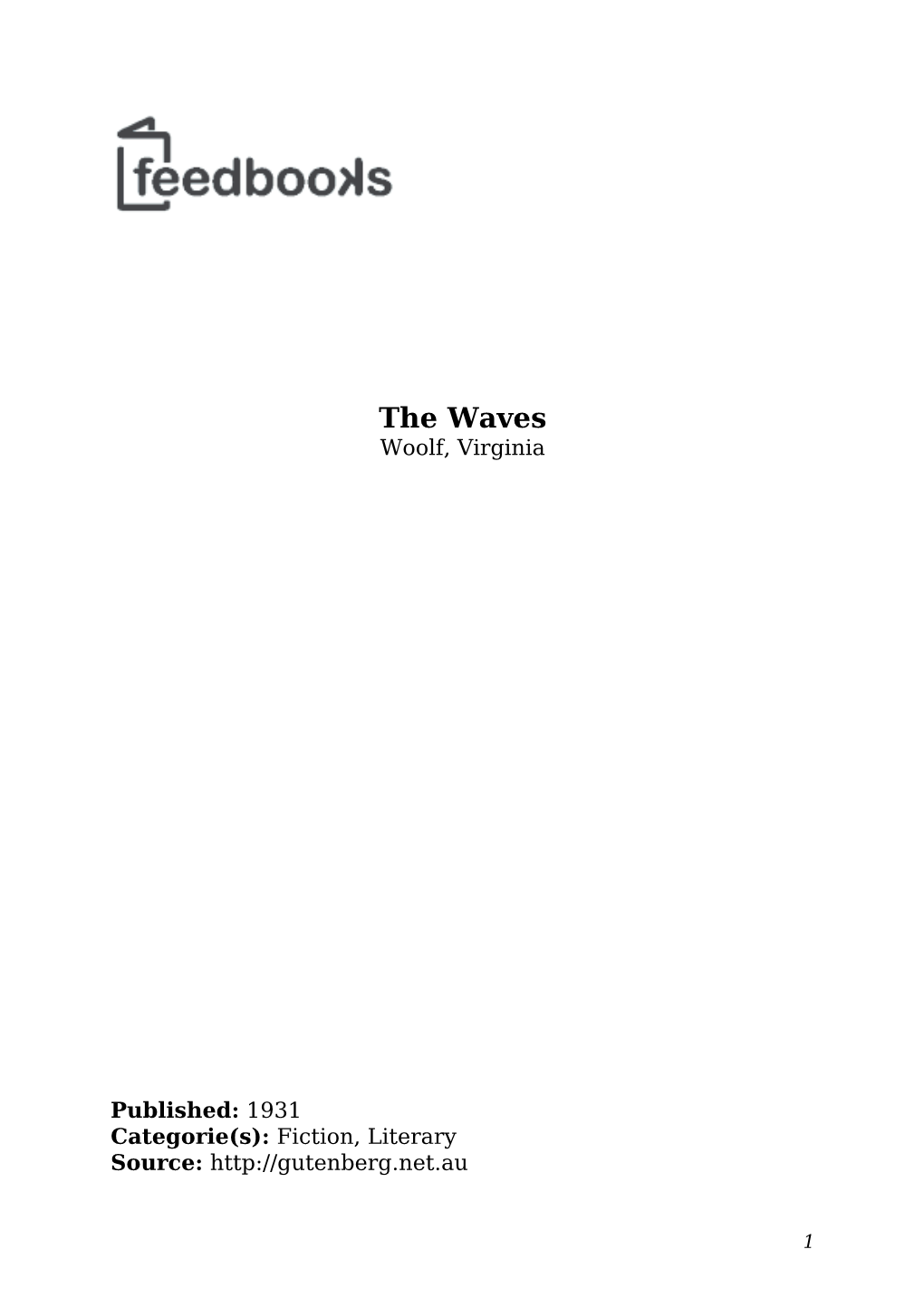Virginia Woolf the Waves.Pdf