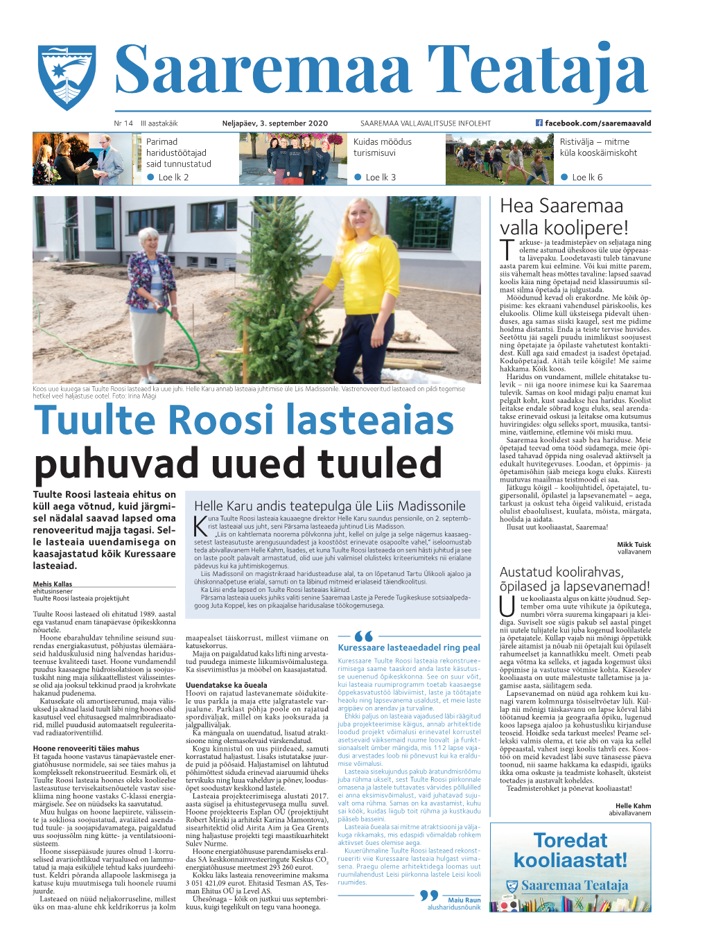 Tuulte Roosi Lasteaias Puhuvad Uued Tuuled