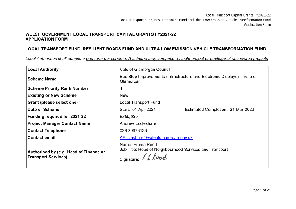 LTF Application Form -2021-22