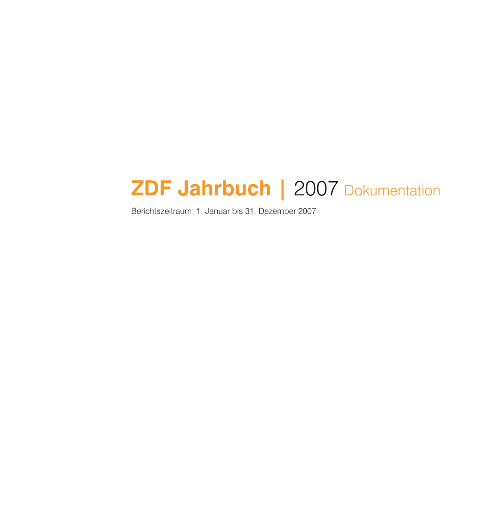 ZDF Jahrbuch 2007 Band 2