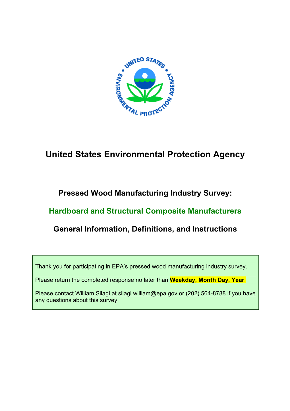 Pressed Wood Manufacturer Survey