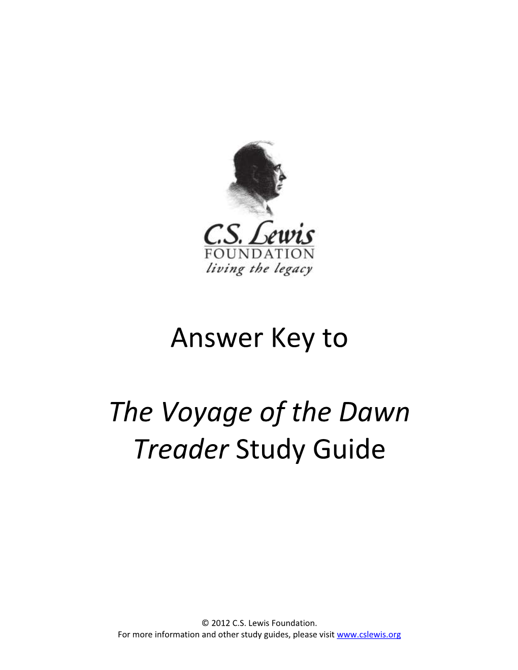 Answer Key to the Voyage of the Dawn Treader Study Guide