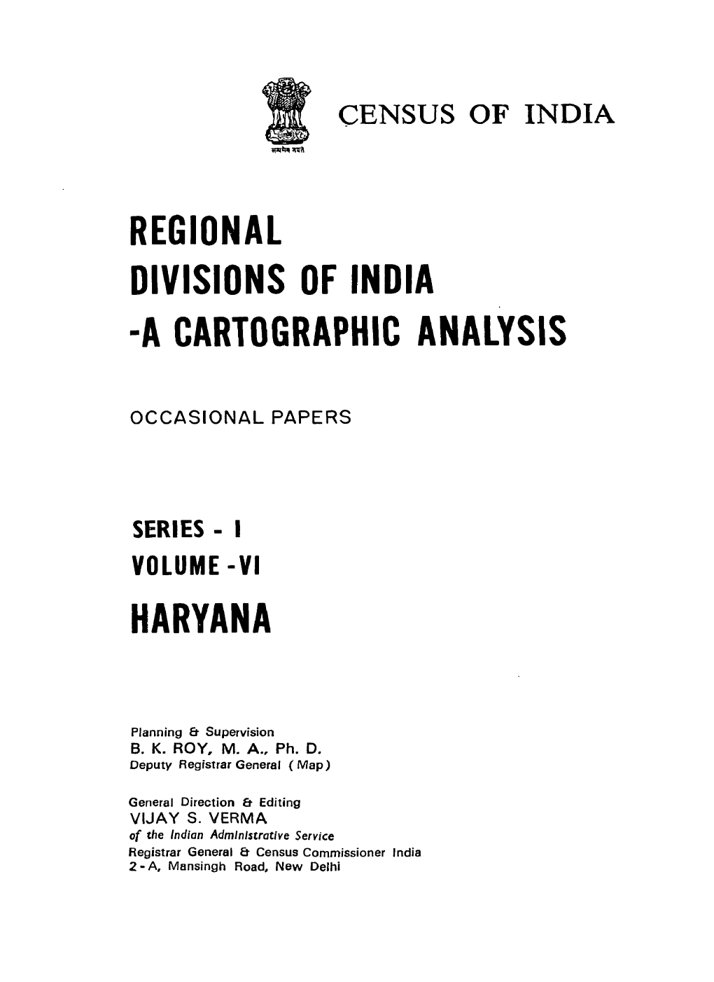 Regional Divisions of India -A Cartographic Analysis