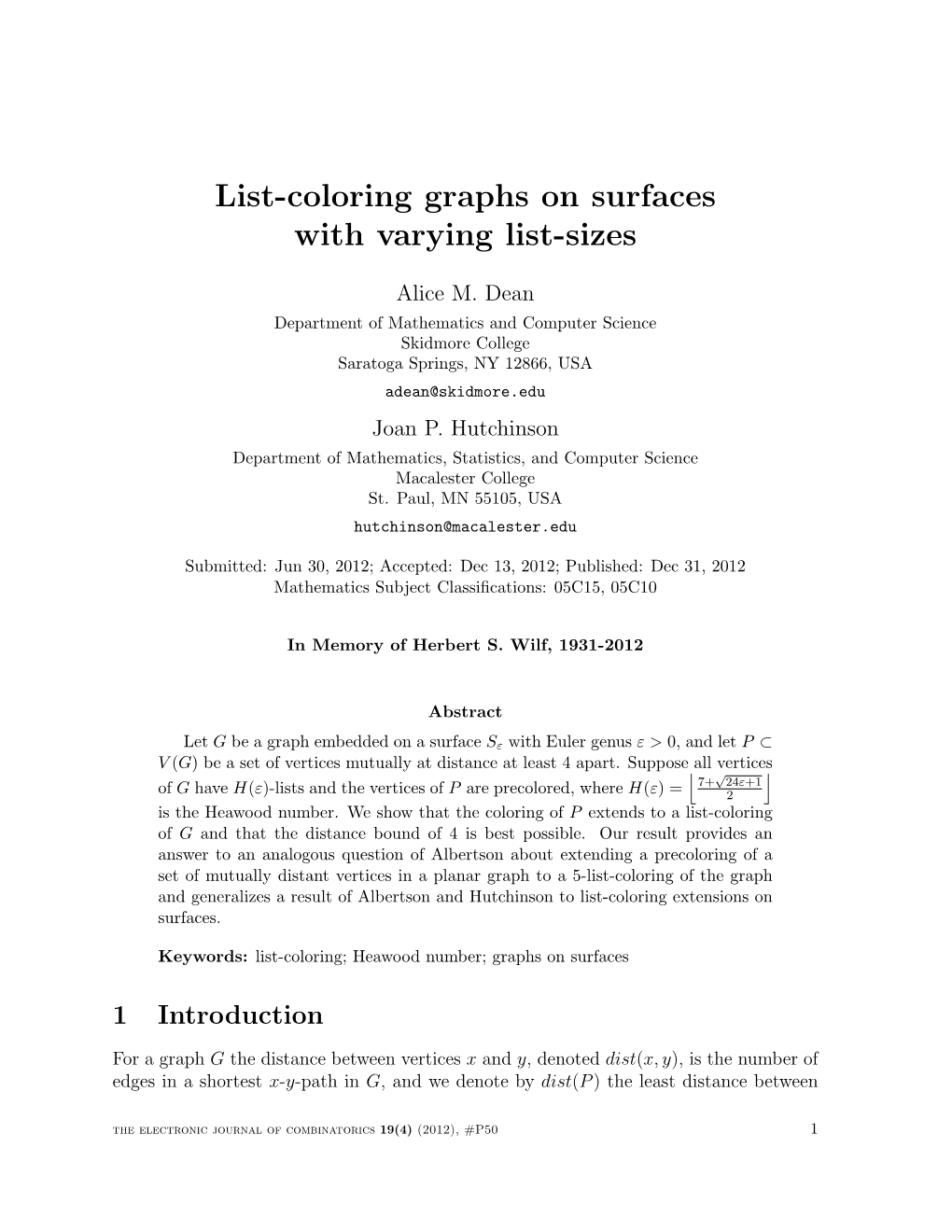 List-Coloring Graphs on Surfaces with Varying List-Sizes