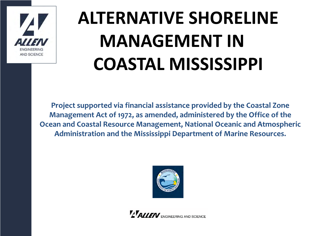 Alternative Shoreline Management in Coastal Mississippi