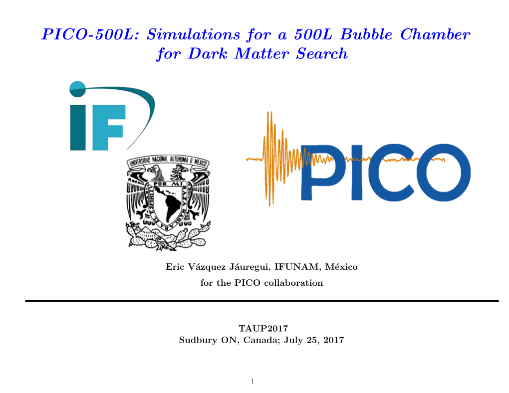 Simulations for a 500L Bubble Chamber for Dark Matter Search