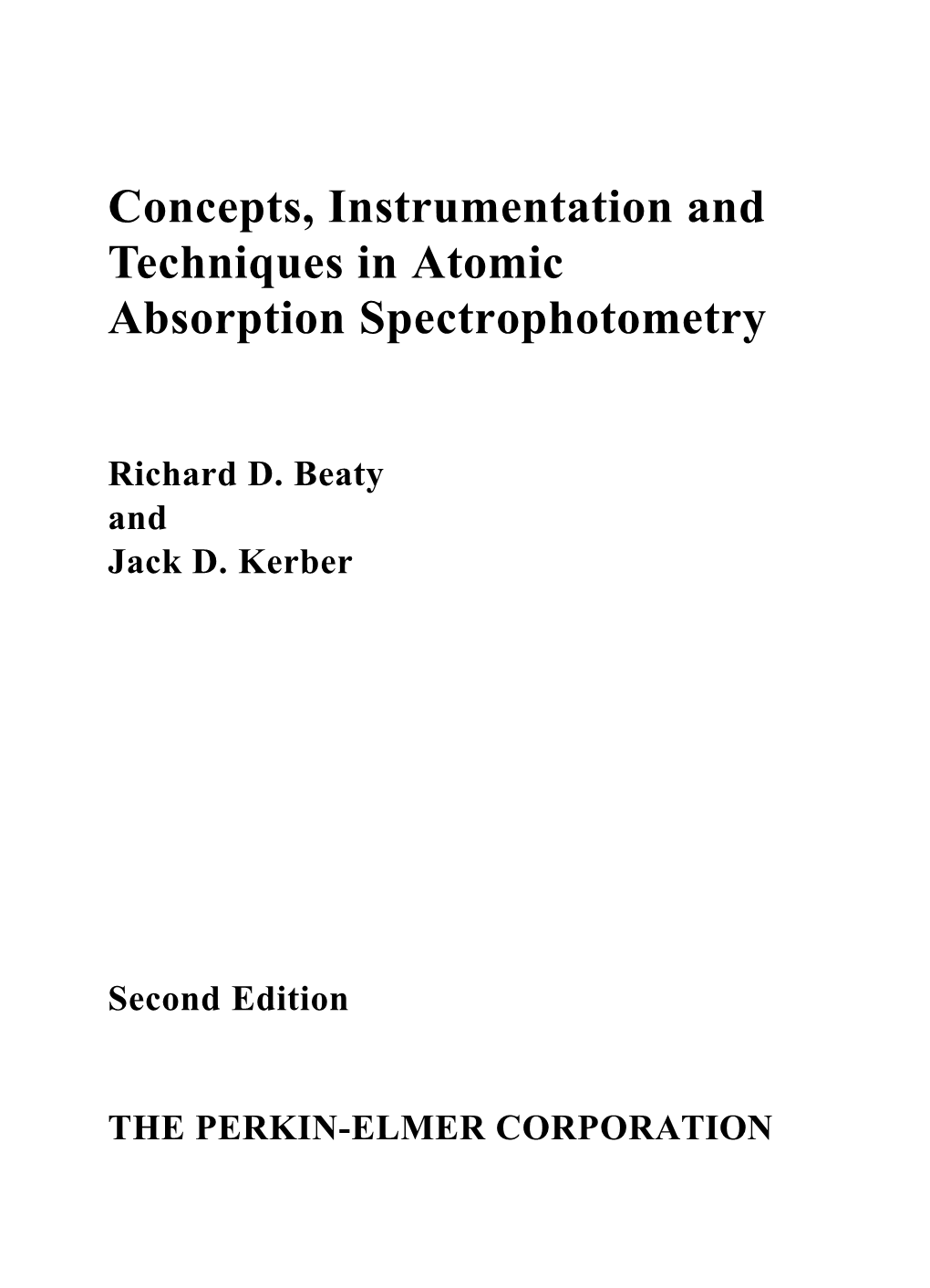 Atomic Absorption Spectroscopy