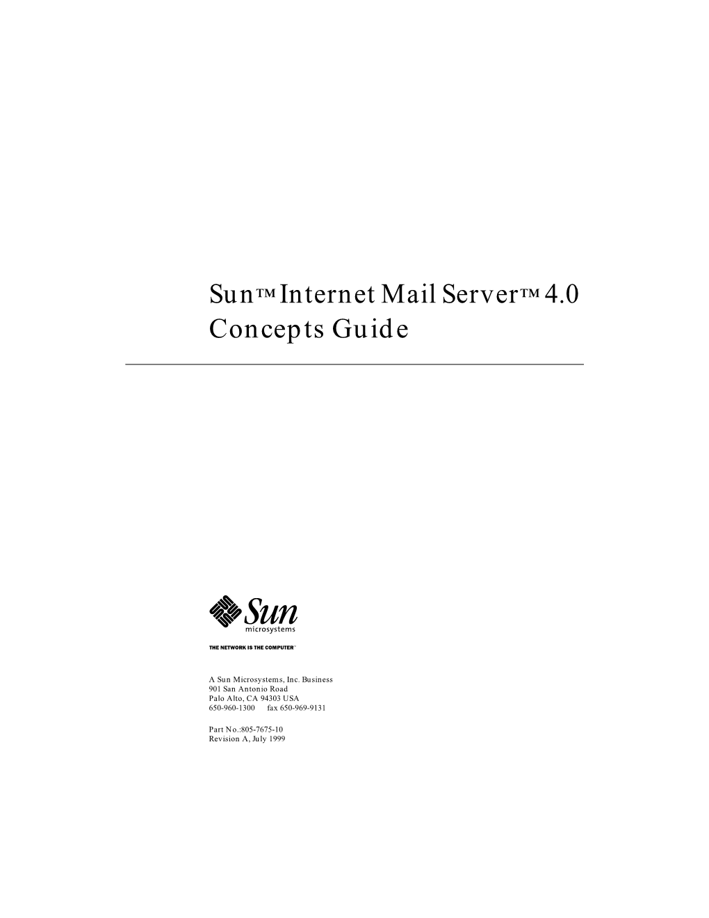 Sun Internet Mail Server 4.0 Concepts Guide