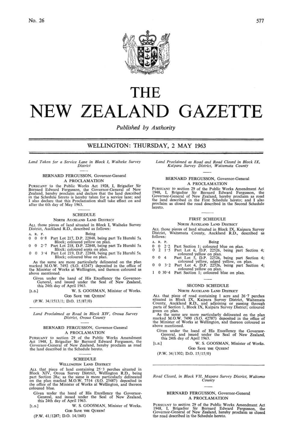 No 26, 2 May 1963