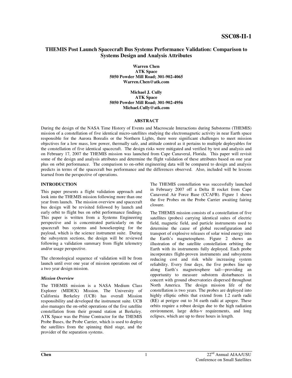 THEMIS Post Launch Spacecraft Bus Systems Performance Validation: Comparison to Systems Design and Analysis Attributes