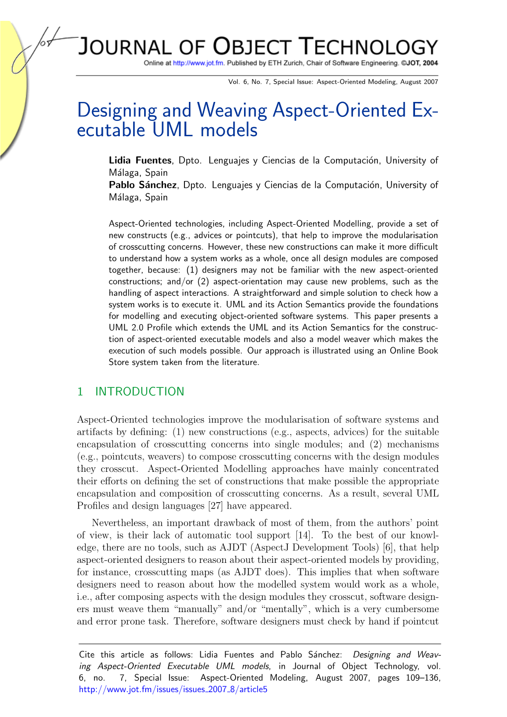 Designing and Weaving Aspect-Oriented Ex- Ecutable UML Models