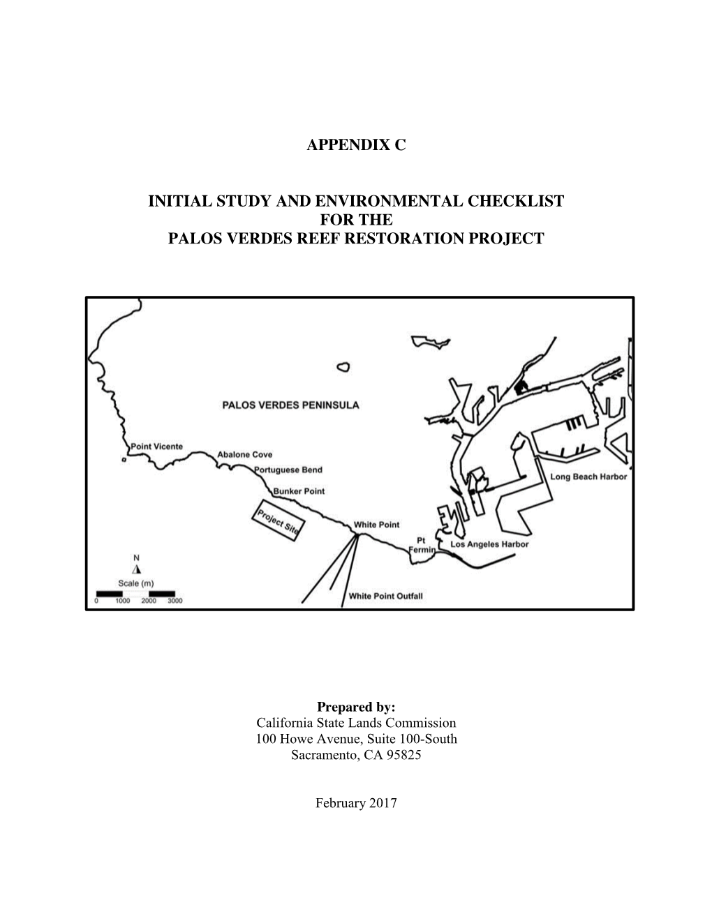 Initial Study and Environmental Checklist for the Palos Verdes Reef Restoration Project