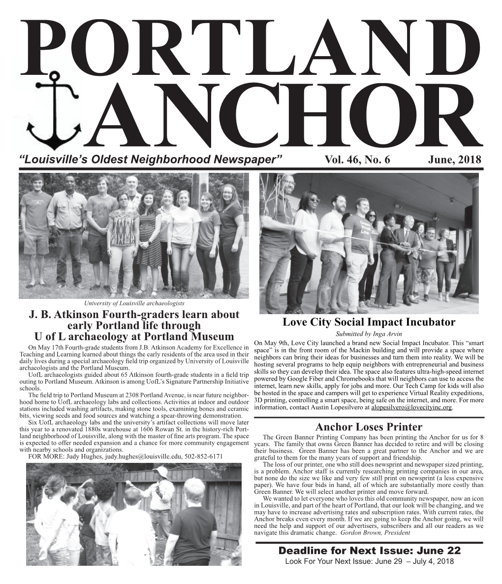 June 2018 Portland Anchor