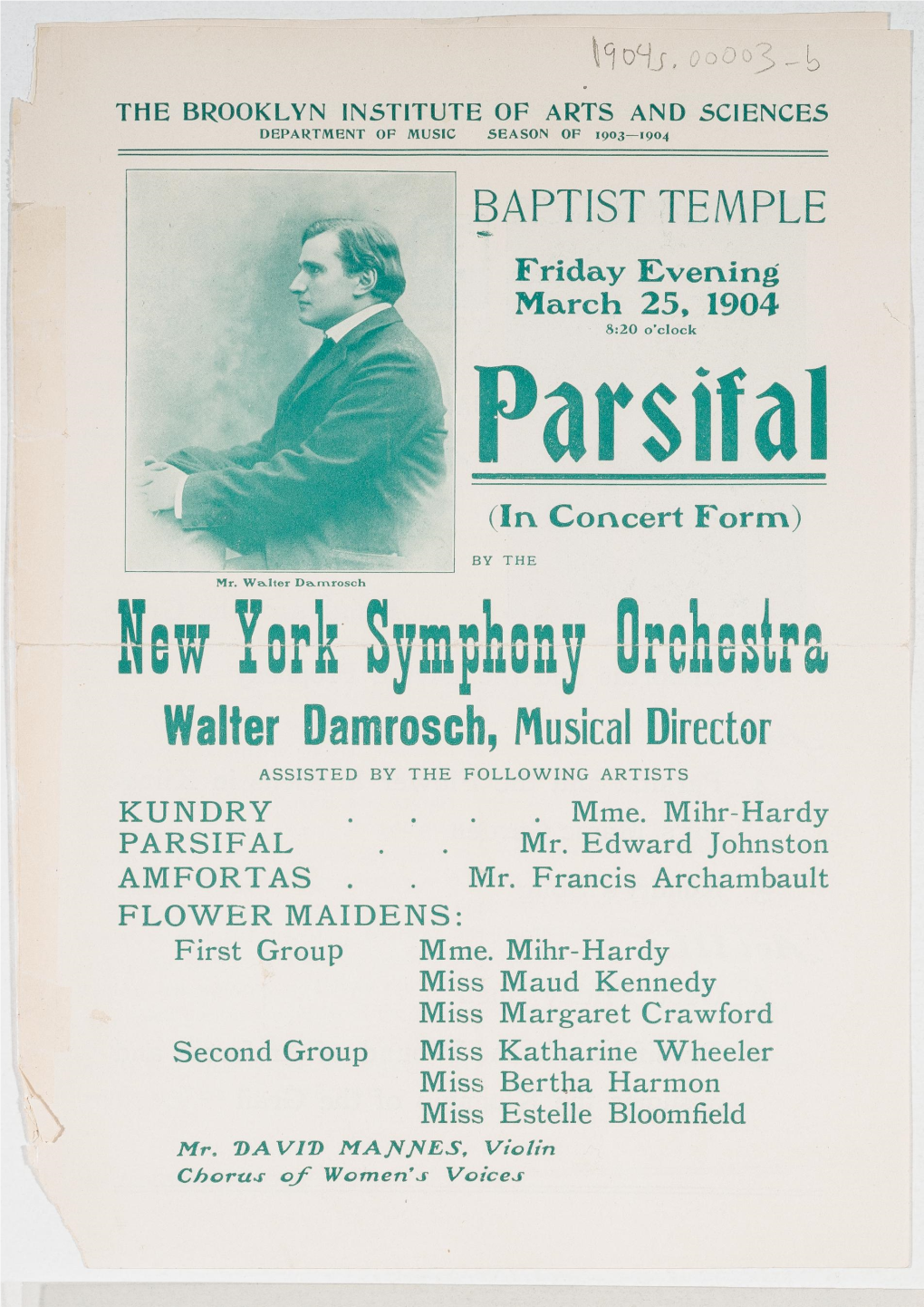 Parsilal , (In Concert Form)